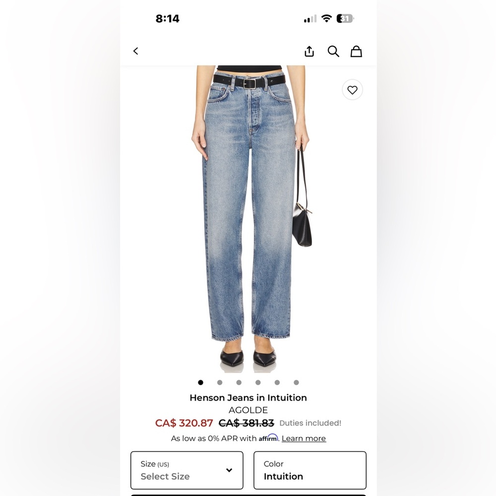 Agolde Henson Nwt